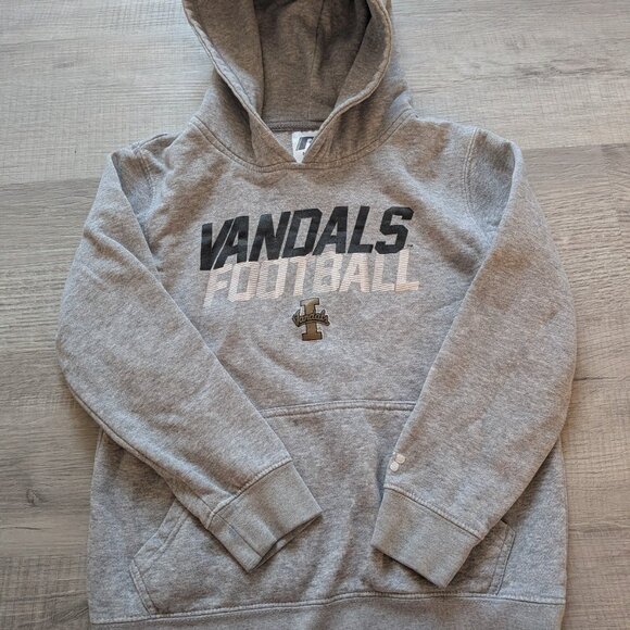 IDAHO VANDALSGray Youth Size 8 Pullover Hoodie College Football